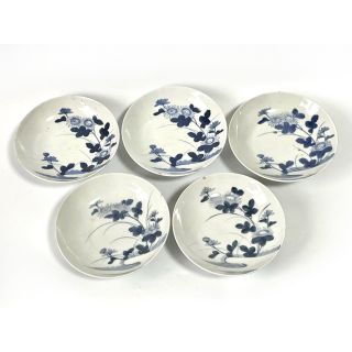 鍋島色絵万年草図七寸皿 4枚 古伊万里 キッチン/食器 食器 キッチン