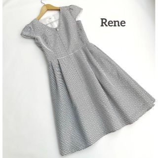 お買い得HOT Rene ワンピース TISSUE フロントジップ カメリア 紺