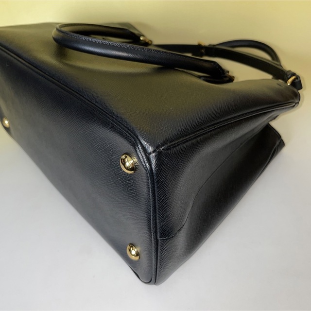 Prada 2way 黒 ガレリア サフィアーノ ハンドバッグ プラダ