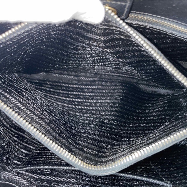 Prada 2way 黒 ガレリア サフィアーノ ハンドバッグ プラダ