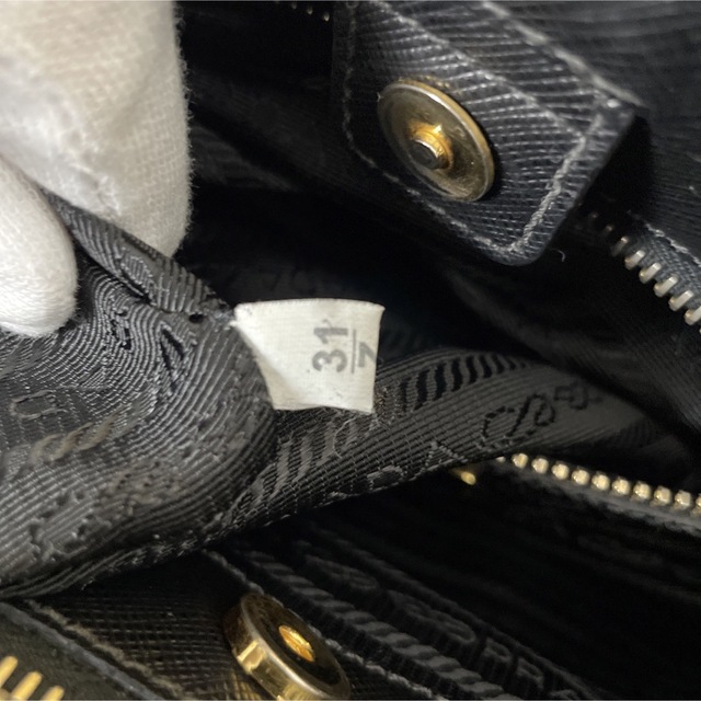 Prada 2way 黒 ガレリア サフィアーノ ハンドバッグ プラダ