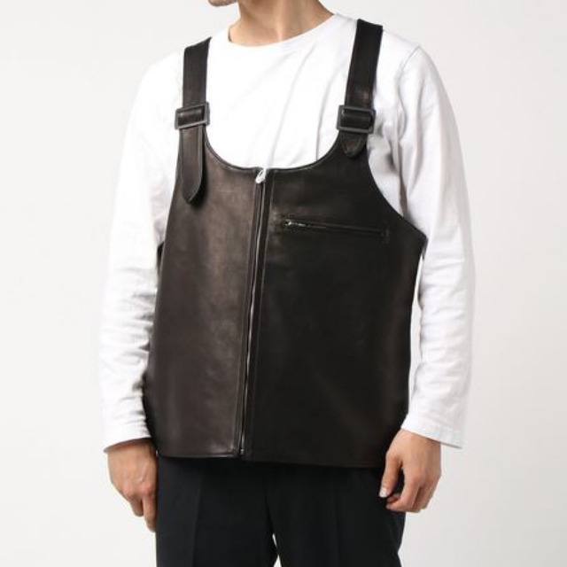 blackmeans FLAGSTUFF Leather Vest レザーの通販 by ちゅらさん blackmeans FLAGSTUFF Leather Vest レザーの通販 by ちゅらさん