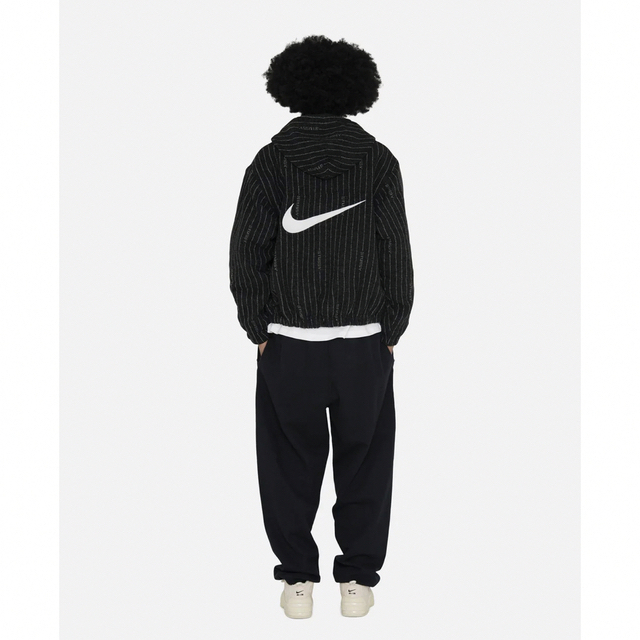 STUSSY(ステューシー)のSTUSSY & NIKE STRIPE WOOL JACKET BLACK L メンズのジャケット/アウター(その他)の商品写真