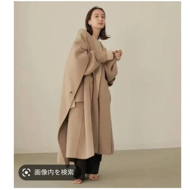 louren 2021aw ダブルフェイスマフラーウールコート