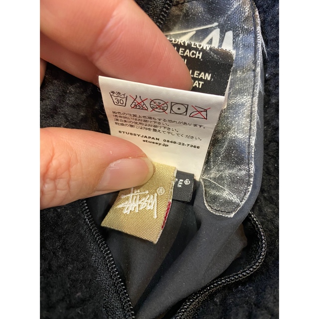 90s OLD STUSSY キルティング フリース リバーシブル JKT S