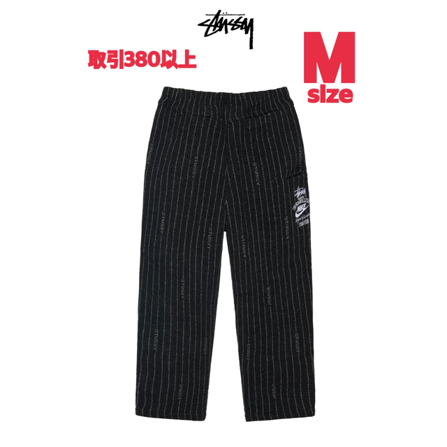 STUSSY - STUSSY & NIKE STRIPE WOOL PANT BLACK Mの通販 by でぶ