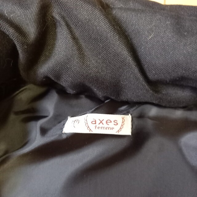 axes femme(アクシーズファム)のアクシーズファム　フード付きダウン(フェザー)ジャケット　黒 レディースのジャケット/アウター(ダウンジャケット)の商品写真