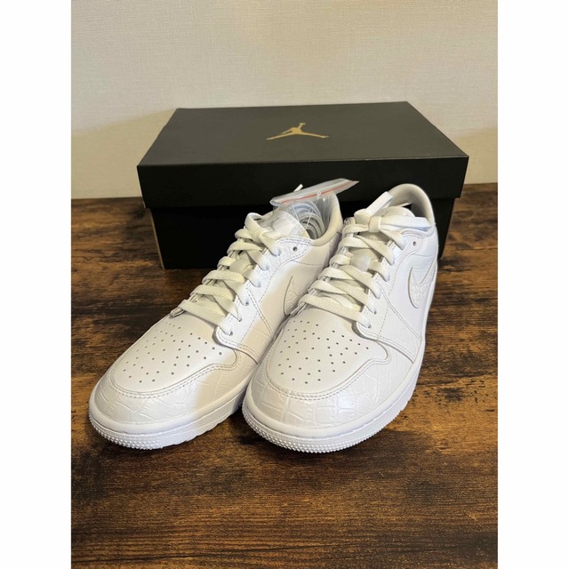 Nike Air Jordan1Low Golf White Crocodile