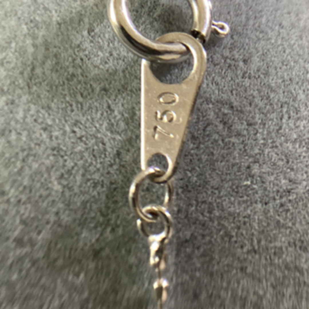 K18 WG   ブラックダイヤモンド 0.5ct ネックレス 43cm レディースのアクセサリー(ネックレス)の商品写真
