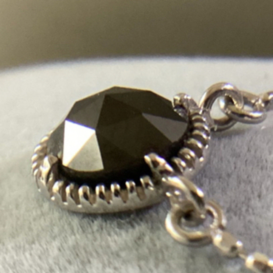 K18 WG   ブラックダイヤモンド 0.5ct ネックレス 43cm レディースのアクセサリー(ネックレス)の商品写真