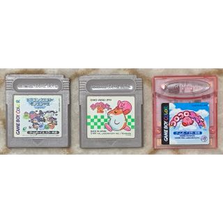 ニンテンドウ(任天堂)のGBC 星のカービ2 コロコロカービィ ドラゴンクエストモンスターズ3本セット(携帯用ゲームソフト)