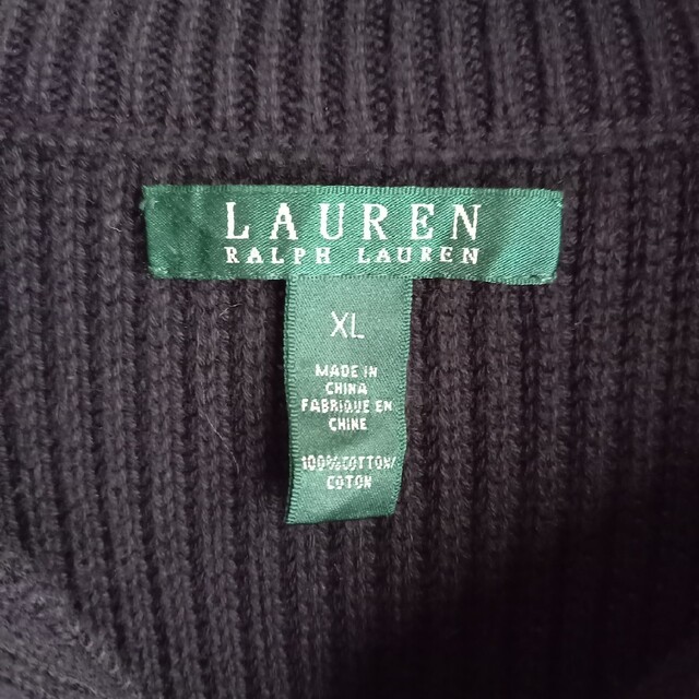 Ralph Lauren(ラルフローレン)のLAUREN Ralph Lauren ボタン留め コットンセーター　XL レディースのトップス(ニット/セーター)の商品写真