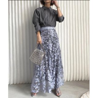 アメリヴィンテージ(Ameri VINTAGE)の【AMERI】LACE LAYERED SHIRT DRESS(ロングワンピース/マキシワンピース)