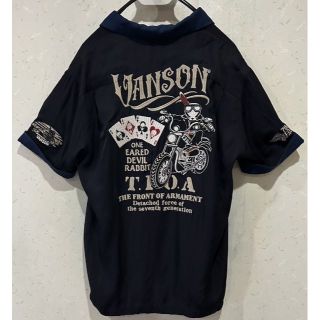 バンソン(VANSON)の＊vanson×デスラビ レーヨン 刺繍 オープンカラー 半袖シャツ L(シャツ)