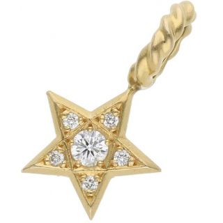 スタージュエリー(STAR JEWELRY)のSJX DIAMOND STAR CHARM K18YG 18金 スター 星(ネックレス)