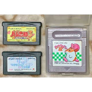 ニンテンドウ(任天堂)のGBAハム太郎3 シナモロールここにいるよ　GBC 星のカービィ2 の３本セット(携帯用ゲームソフト)