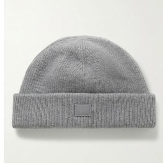 アクネストゥディオズ(Acne Studios)の新品　Acne Studios ニットビーニー　ウール　帽子　FACEパッチ(ニット帽/ビーニー)