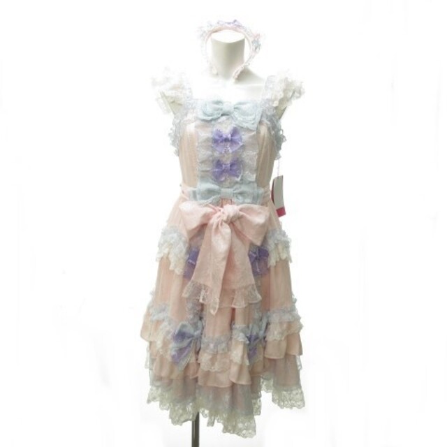 Angelic Pretty(アンジェリックプリティー)のアンジェリックプリティー ジェラートパーティフリル ジャンパースカート タグ付き レディースのワンピース(その他)の商品写真