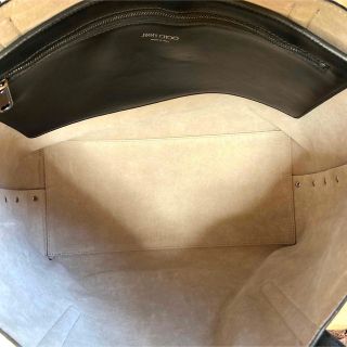 JIMMY CHOO - 【美品】JIMMY CHOO TWIST レオパード×黒 PVCトート