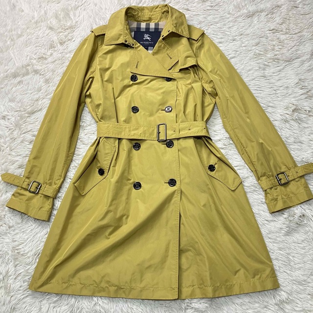 BURBERRY(バーバリー)の☆美品☆ バーバリーロンドン トレンチコート 黄色 ノバチェック ベルト 40 レディースのジャケット/アウター(トレンチコート)の商品写真