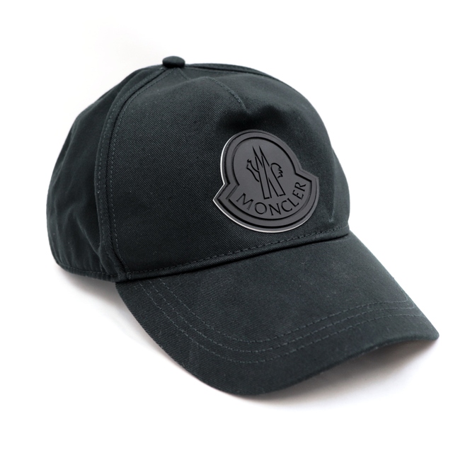 モンクレール ロゴ ベースボール キャップ メンズ 黒 帽子 MONCLER