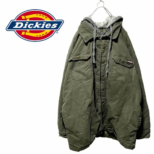 【Dickies】 フード付き レイヤードダック地ワークジャケット A-326