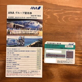 エーエヌエー(ゼンニッポンクウユ)(ANA(全日本空輸))のANA株主優待券＋ANAグループ優待券(その他)