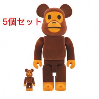 アベイシングエイプ(A BATHING APE)の5個 BABY MILO BE@RBRICK FLOCKY 100% 400%(その他)