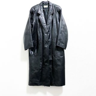 ジョンローレンスサリバン 18AW レザー コート 黒 ブラック 本革