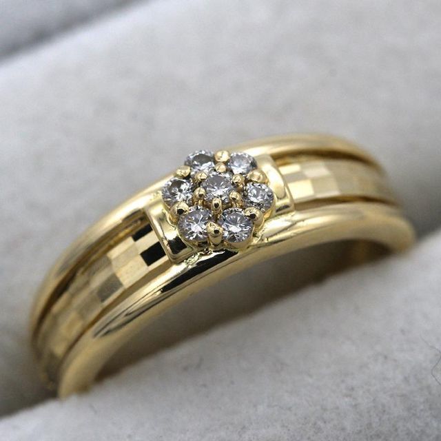 美品】k18 ゴールド デザイン リング www.la-llave.com
