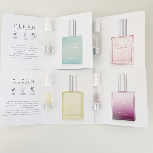 CLEAN(クリーン)の【新品】クリーン CLEAN サンプルセット　4種 コスメ/美容の香水(ユニセックス)の商品写真