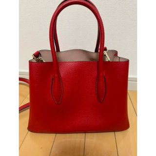 Kate spade ショルダーバック ケイトスペード 赤 白　美品・