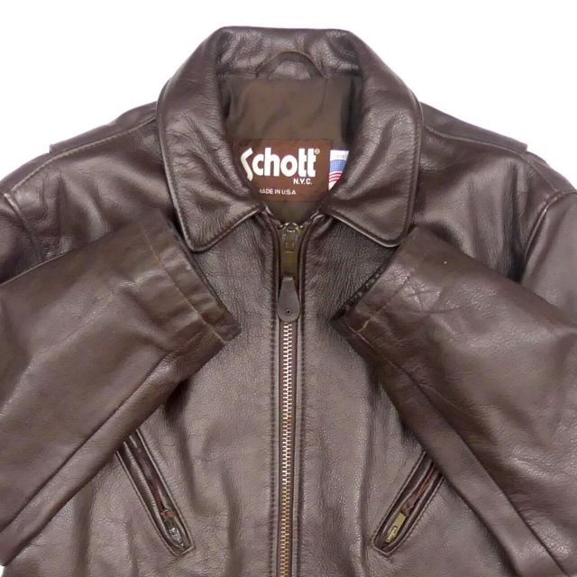 schott(ショット)のSchott ショット ライダースジャケット シングル L メンズ JJ210 メンズのジャケット/アウター(ライダースジャケット)の商品写真