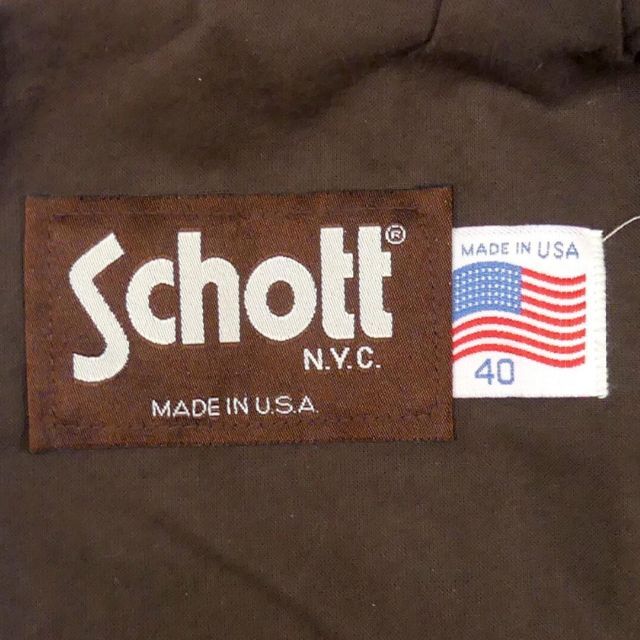 schott(ショット)のSchott ショット ライダースジャケット シングル L メンズ JJ210 メンズのジャケット/アウター(ライダースジャケット)の商品写真