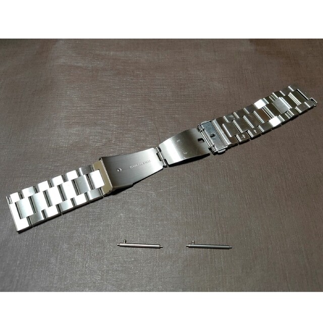 22mm ステンレス ブレス ベルト 14cm 無垢 イージークリック 中古 メンズの時計(金属ベルト)の商品写真