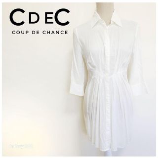 クードシャンス(COUP DE CHANCE)の美品✿coup de chanceクードシャンス　シアーロングシャツ　白38(シャツ/ブラウス(長袖/七分))