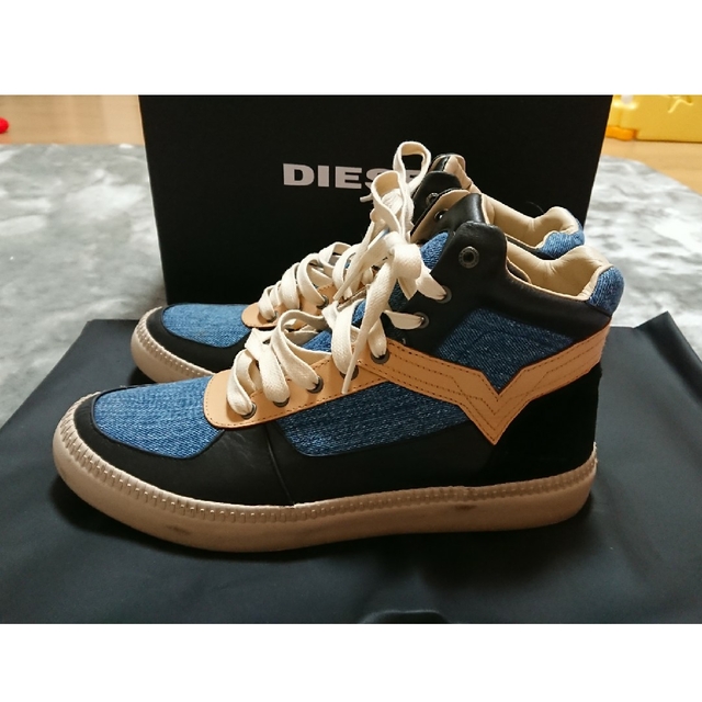 DIESEL 28cmハイカットスニーカー インディゴデニムディーゼル