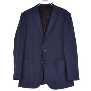 バーバリーブラックレーベル(BURBERRY BLACK LABEL)の美品 バーバリー ブラックレーベル BURBERRY BLACK LABEL ジャケット テーラード ウール 無地 アウター メンズ S ネイビー(テーラードジャケット)