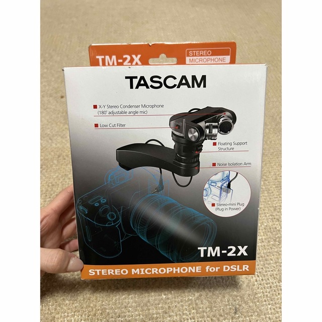 未使用】TASCAM TM-2X/デジタル一眼用 ステレオマイク