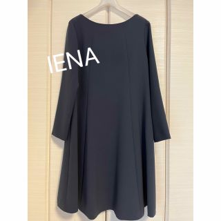 イエナ(IENA)の【週末限定値下げ】IENA/イエナ  Aライン　ワンピース/ 38 / ネイビー(ひざ丈ワンピース)