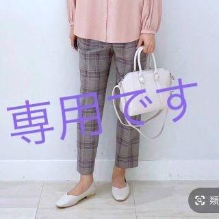 グローバルワーク(GLOBAL WORK)のありんこ様専用　GLOBALWORK ウツクシルエット　テーパードパンツ　柄　L(カジュアルパンツ)