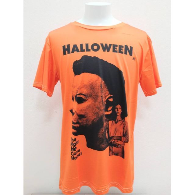 【XLサイズ】ハロウィン　Tシャツ　マイケル・マイヤーズ　オレンジ　ブギーマン メンズのトップス(Tシャツ/カットソー(半袖/袖なし))の商品写真