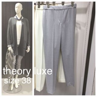 セオリーリュクス(Theory luxe)のセオリー リュクス theory luxe ウール プルオン パンツ 38 灰色(クロップドパンツ)