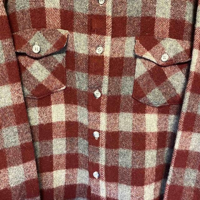 【激レア】60s woolrich ウールリッチ ネルシャツ XL 白タグ