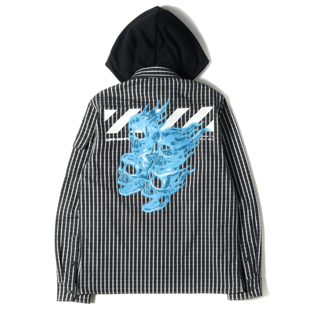 OFF-WHITE オフホワイト シャツ フード付き ゴーストスカル ジップ