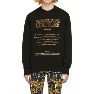 ヴェルサーチ(VERSACE)のVERSACE JEANS COUTURE トレーナー ブラック XXLサイズ(スウェット)