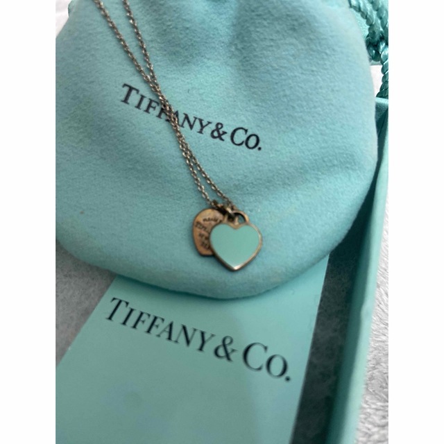 Tiffany♡ティファニーブルー ダブルハートタグペンダント ♡