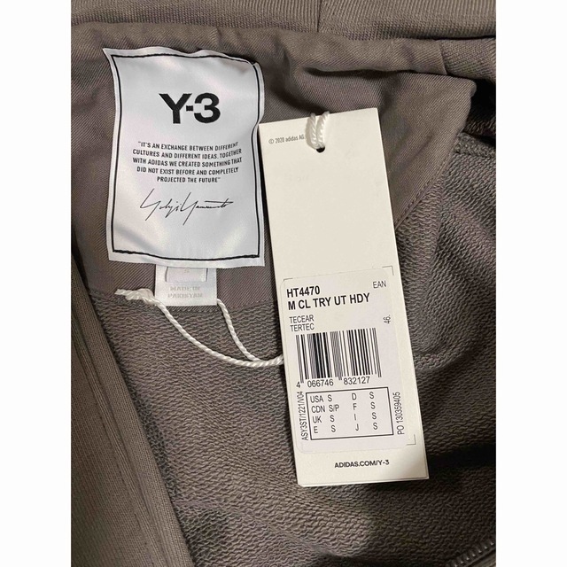 新品 Y-3 パーカー　スウェット　ht4470 日本サイズM