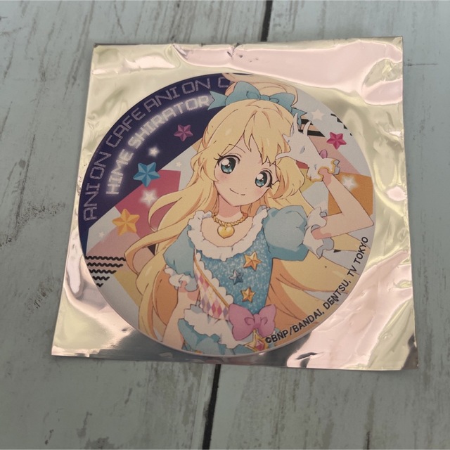 アイカツスターズ　アニON 白鳥ひめ　マグネット缶バッジ