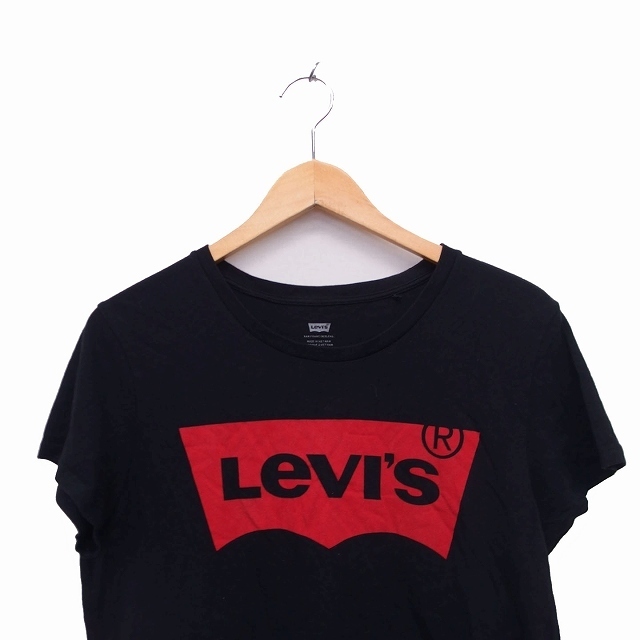 Levi's(リーバイス)のリーバイス カットソー Tシャツ 半袖 コットン ロゴ ブラック 黒 /KT9 レディースのトップス(カットソー(半袖/袖なし))の商品写真